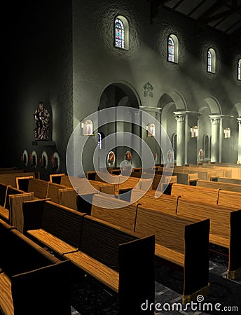 Church Interior Stock Photo