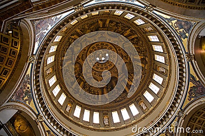 Church interior of St Paul's in London Editorial Stock Photo