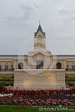 The Church of Jesus Christ of Latter-Day Saints Temple in Fort C Stock Photo