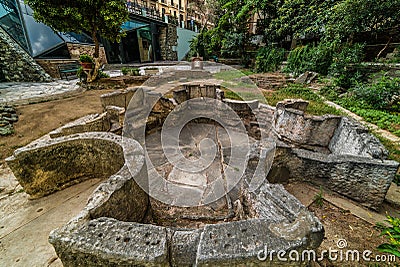 Church John the Baptist, Details, at Greece Stock Photo