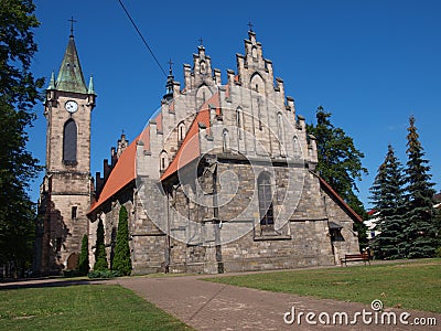 Church in KoÅ„skie, Poland Stock Photo