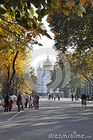 Church Alexander Nevskiy in Krasnodar city Editorial Stock Photo