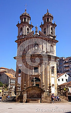 Church of La Peregrina in Pontevedra Stock Photo