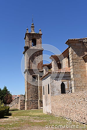 Church Lady Rocamador, Valencia de Alcantara, Stock Photo