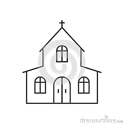 Church line icon Vector Illustration