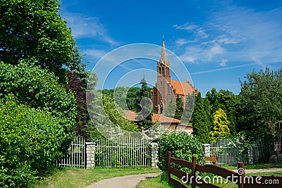 Church in Lubin, Poland Stock Photo