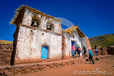 Church on Machuca, San pedro Atacama, Chile Editorial Stock Photo