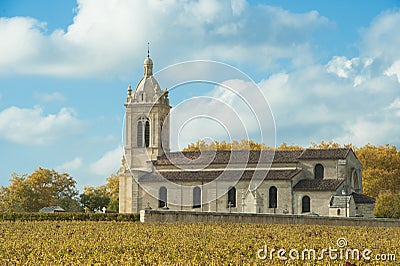 Church of Margaux, France Stock Photo