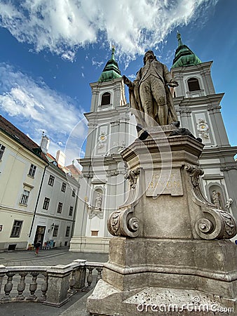 Church Of Mariahilf In Vienna Stock Photo