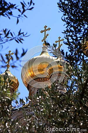 Church of Mary Magdalene, Jerusalem Stock Photo