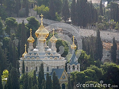 Church of Mary Magdalene, Jerusalem, Stock Photo