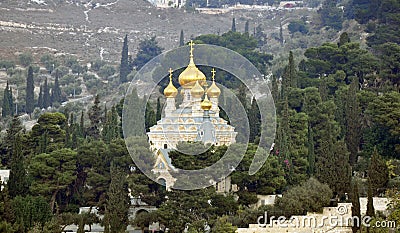 The Church of Mary Magdalene, Jerusalem, Israel Editorial Stock Photo