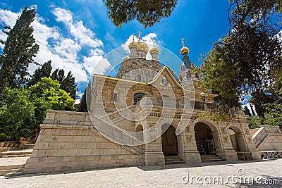 The Church of Mary Magdalene in Jerusalem, Israel Stock Photo