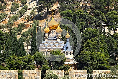 The Church of Mary Magdalene in Jerusalem, Israel. Stock Photo