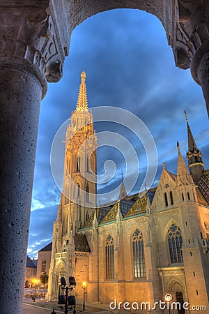 Church of Mathias Rex in Budapest Editorial Stock Photo