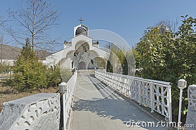 Church in memory of prophet bulgarian Baba Vanga at Rupite Editorial Stock Photo