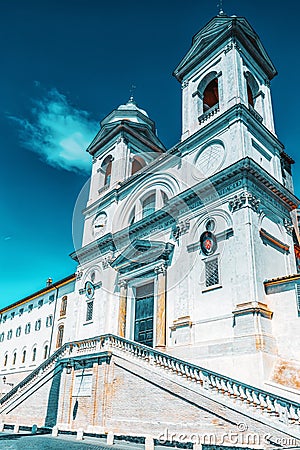 Church Monastic Brotherhood of Jerusalem`s Sisters Fraternita` Monastica Delle Sorelle Di Gerusalemme and Trinity of the Stock Photo