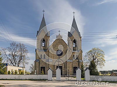 CHURCH OF THE MOTHER OF GOD OF RUZHANTSOV AND SAINT DOMINIK IN RAKOV Stock Photo