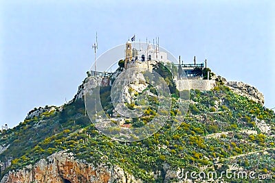 Church Mount Lycabettus Athens Greece Stock Photo