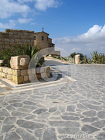 Church on mountain Nebo Stock Photo