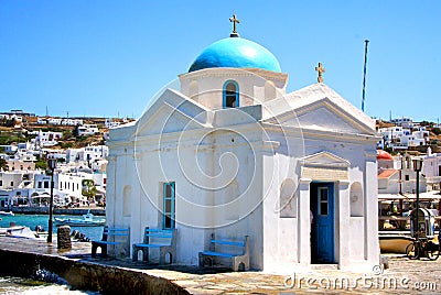 Church - Mykonos - Greece Editorial Stock Photo