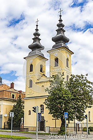Church of Nativity of Mother of God in Michalovce, Slovakia Stock Photo