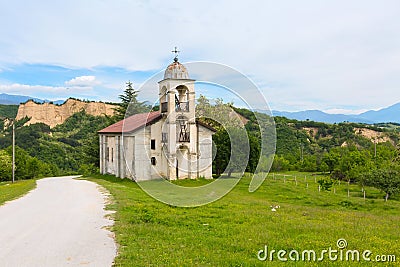 Church near Rozhen, Bulgaria, grave of Yane Sandanski Stock Photo