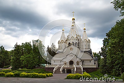 Church of the new Martyrs and Confessors of Russia Resurrection at the Butovo training Stock Photo