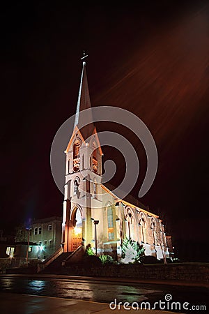 Church at night Stock Photo