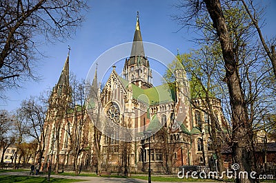 Church of Olga and Elizabeth, Lviv Stock Photo