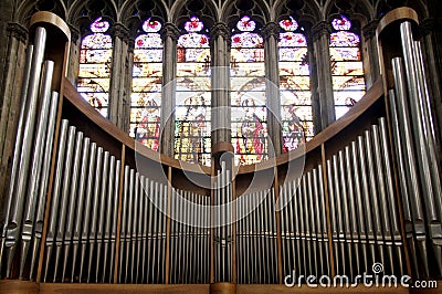 Church Organ Stock Photo