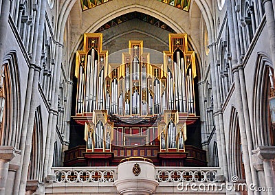 Church Organ Stock Photo