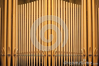 Church Organ Pipes Stock Photo