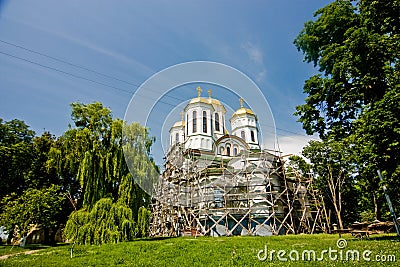 Church in Ostroh Castle, Rivne Stock Photo