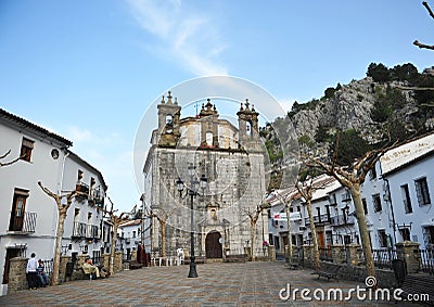Church of Our Lady of Aurora, Grazalema, White Towns, Cadiz province, Spain Editorial Stock Photo