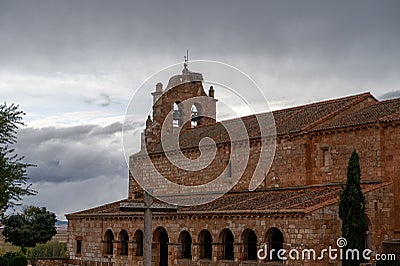 Church of Our Lady of the Nativity in Santa Maria de Riaza, in the province of Segovia Spain Stock Photo