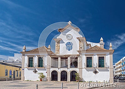 Church of Our Lady of the Rosary, Olhao, Portugal. Editorial Stock Photo