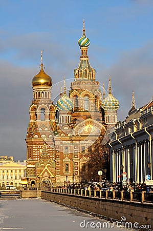 The Church of Our Savior on Spilled Blood Stock Photo