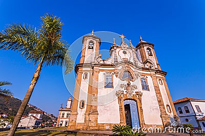 A church at Ouro Preto, Minas Gerais, Brazil Editorial Stock Photo