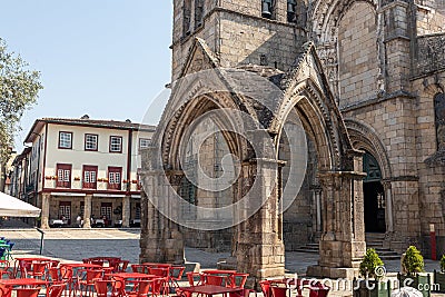Church and Padrao do Salado, Guimaraes, Portugal Editorial Stock Photo
