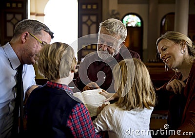 Church People Believe Faith Religious Concept Stock Photo