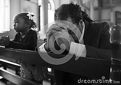 Church People Believe Faith Religious Confession Concept Stock Photo