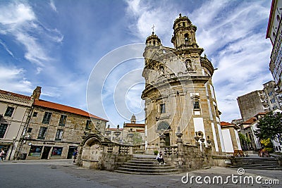 Church of the Peregrina in Pontevedra, Galicia Editorial Stock Photo