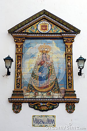 Church picture, Vejer de la Frontera. Stock Photo