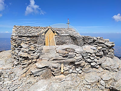 Church Prophet Elijah Olympos Stock Photo