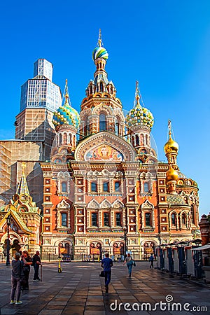 The Church of the Resurrection of Christ (Church of the Savior on Spilled Blood Editorial Stock Photo