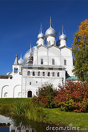 Church of the Resurrection in the Kremlin of Rostov the Great in autumn, Yaroslavl region Stock Photo