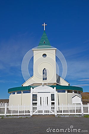 Church in Reykjahlid, Iceland Stock Photo