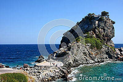 Church on the rock Stock Photo