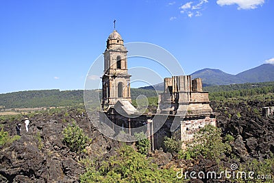 Church ruins Stock Photo